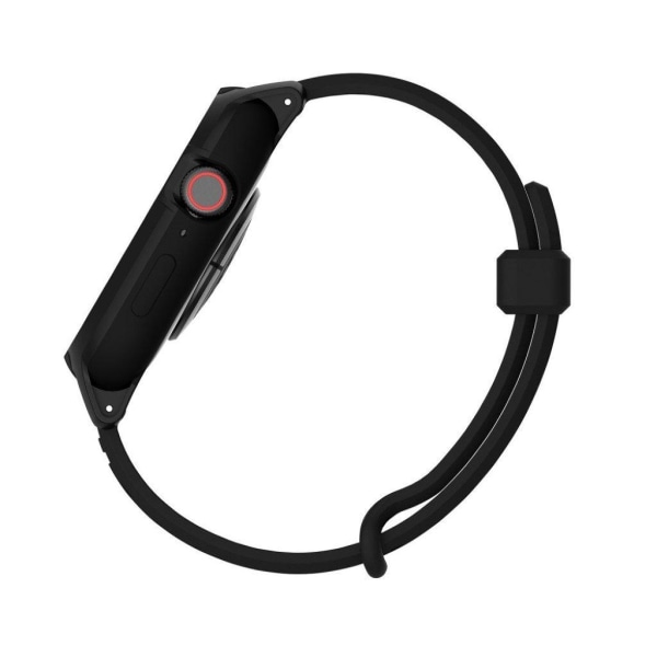 Apple Watch Series 5 44 mm holdbar silikoneurrem - Sort Black