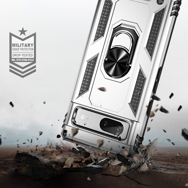Bofink Combat Google Pixel 7a Fodral - Silver Silvergrå