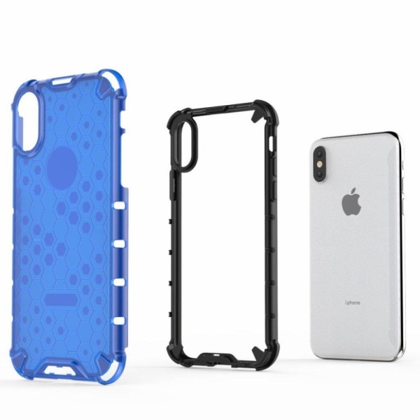 Bofink Honeycomb iPhone XS etui - Blå Blue