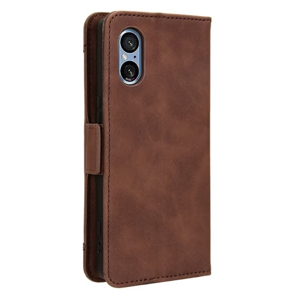 Stilig Læretui med Lommebok til Sony Xperia 5 V - Brun Brown