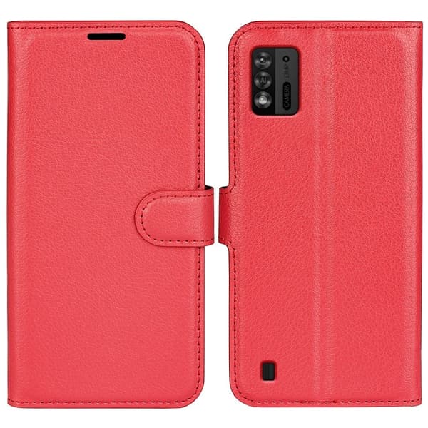 Klassisk ZTE Blade A52 Lite Flip Etui - Rød Red