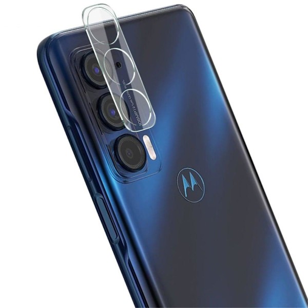 IMAK Motorola Edge (2021) HD-kameralinsebeskytter af hærdet glas + linsedæksel Transparent