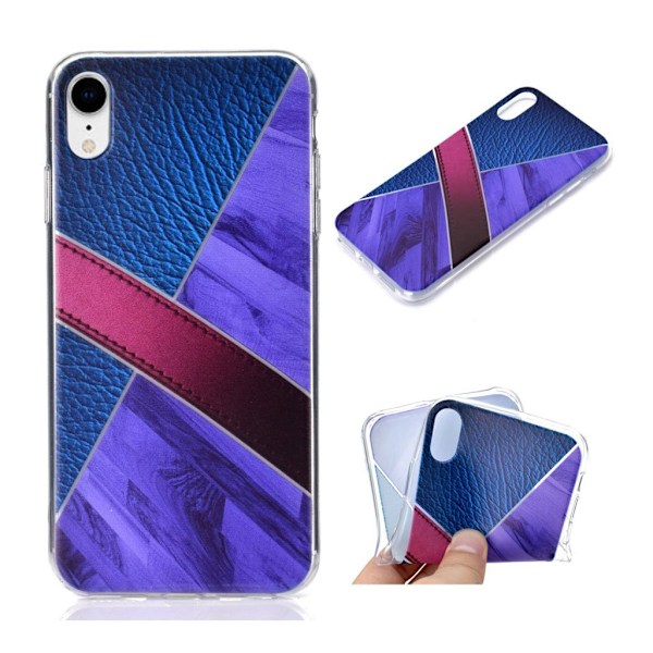 Marmormotiv iPhone Xr skal - Mörkblå Blå