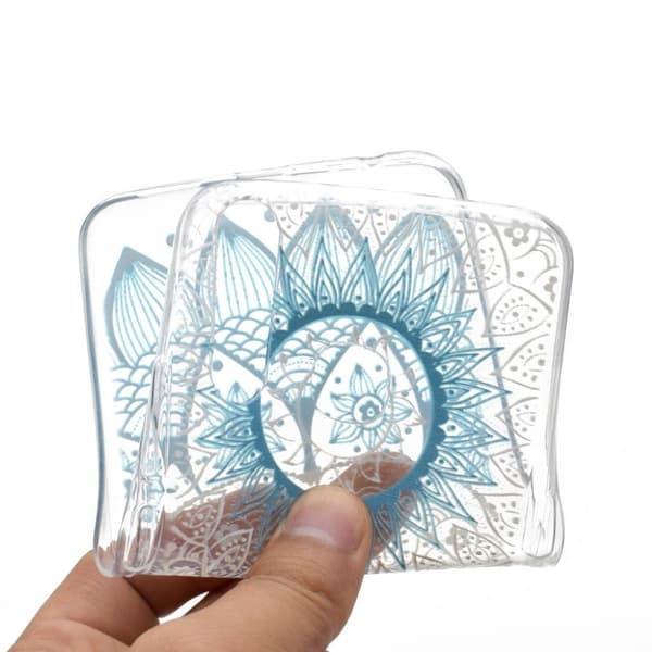 Deco Huawei P40 Lite E etui - Blå Mandala Blue