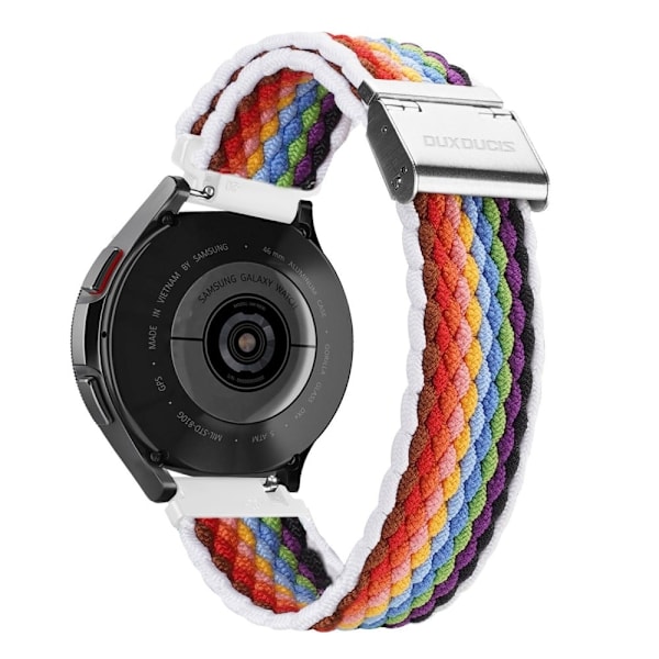 22 mm DUX DUCIS Universal klockarmband i elastisk nylon - Ljusa Ränder multifärg