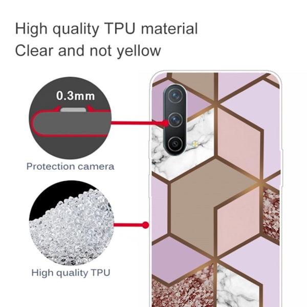 Marble OnePlus Nord CE 5G Suojakotelo - Golden Lush Tile Multicolor