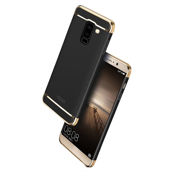 MOFI Guard Series Samsung Galaxy A6 Plus (2018) beskyttelsesetui i plastik med 3 i 1 design - Sort Black