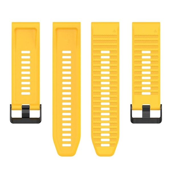26 mm klockarmband i andningsbart silikon för Garmin-klocka - Gul Gul