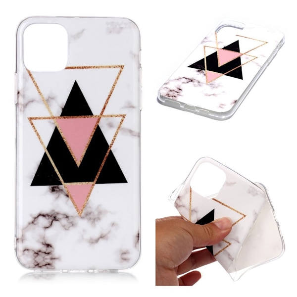 Marmormotiv iPhone 11 Pro Max skal - Marmor Med Triangelform multifärg