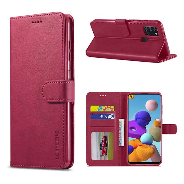 LC.IMEEKE Samsung Galaxy A21s Flip kotelot - Punainen Red