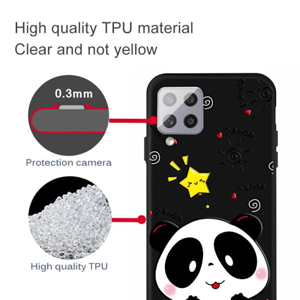 Imagine Samsung Galaxy A42 5G Etui - Panda Black