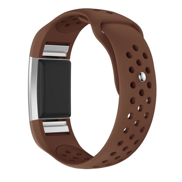 Silikoninen kellonauha Fitbit Charge 2:lle - Ruskea Brown