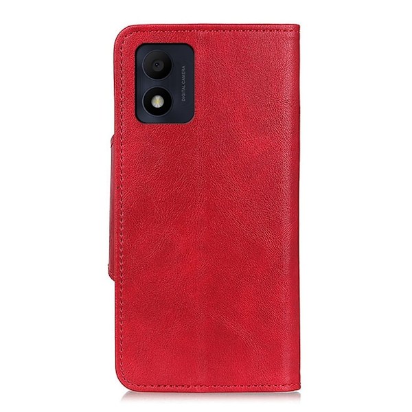 Alpha Alcatel 1B (2022) læder flip etui - Rød Red