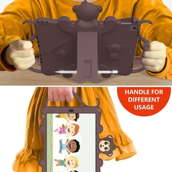 iPad 10.2 (2019) Monkey style silikon fodral - brun Brun