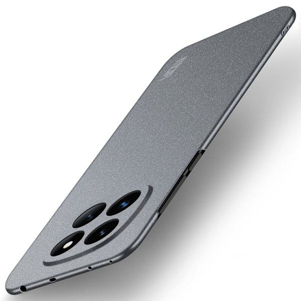 MOFI Xiaomi Redmi Note 14 Pro 5G slim shield kotelot - Harmaa Silver grey