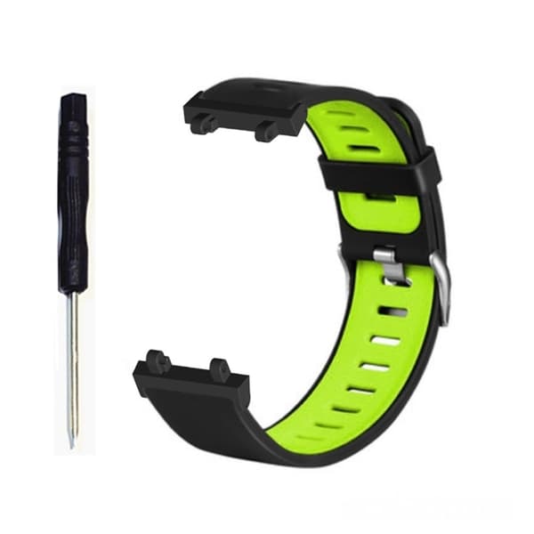 Amazfit T-Rex 2 tofarvet silikone urrem - Sort / Grøn Green