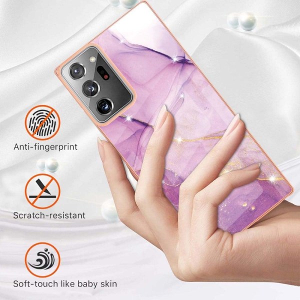 Marble Samsung Galaxy Note 20 Ultra Suojakotelo - Pinkki Marble Pink