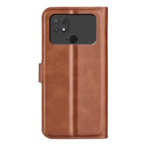 Læretui med Lommebok til Xiaomi Poco C40 - Lysebrun Brown