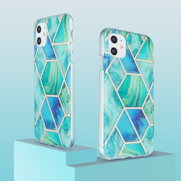 Marmormotiv iPhone 11 skal - Grön / Blå Grön