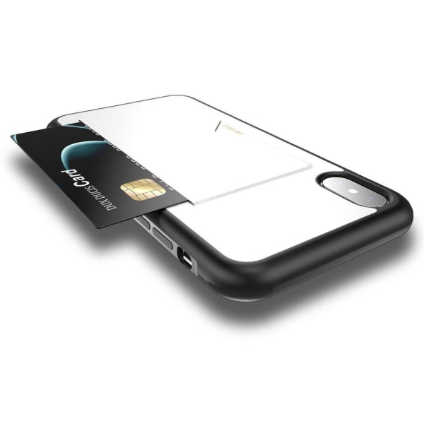 DUX DUCIS iPhone 9 Plus mobilskal silikon plast syntetläder kort Vit