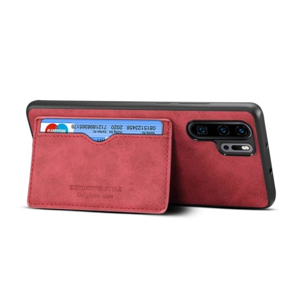 Huawei P30 Pro konstläderklätt skal - Röd Röd