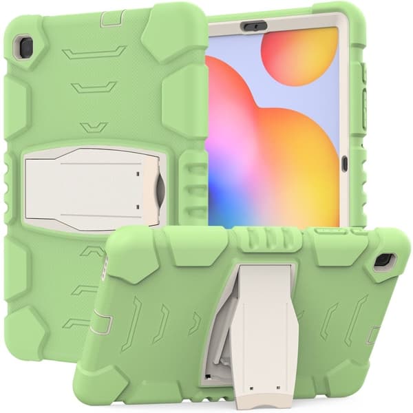 Samsung Galaxy Tab S6 Lite silikone cover med kickstand - Matcha-Grøn Green