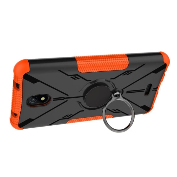 Kickstand cover with magnetic sheet for Nokia C100 - Orange Orange