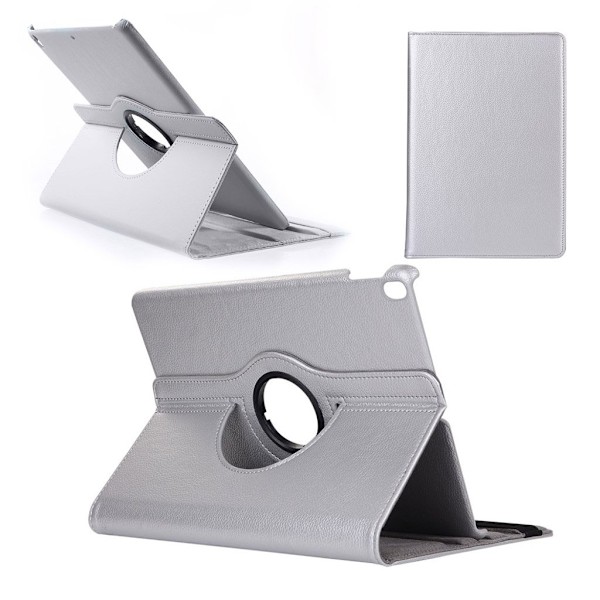iPad Pro 10.5 Roterende Stand PU Lær Flip Etui - Sølv Silver grey