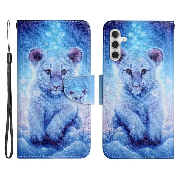 Wonderland Samsung Galaxy A54 Flippetui - Leopard Blue