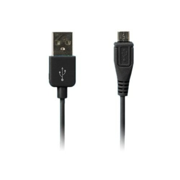 Colored (Musta) 1m Micro USB Data- ja Latauskaapeli Älypuhelimille Black