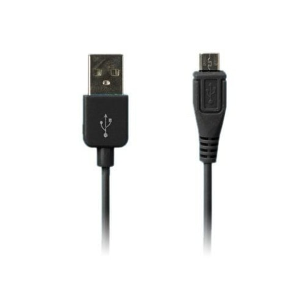 Micro USB Data- og Opladerkabel (Sort) 1m til Smartphones Black