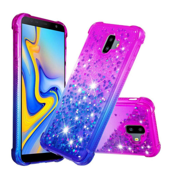 Samsung Galaxy J6 Plus (2018) nyanserat glitterskal - Lila / Blå multifärg
