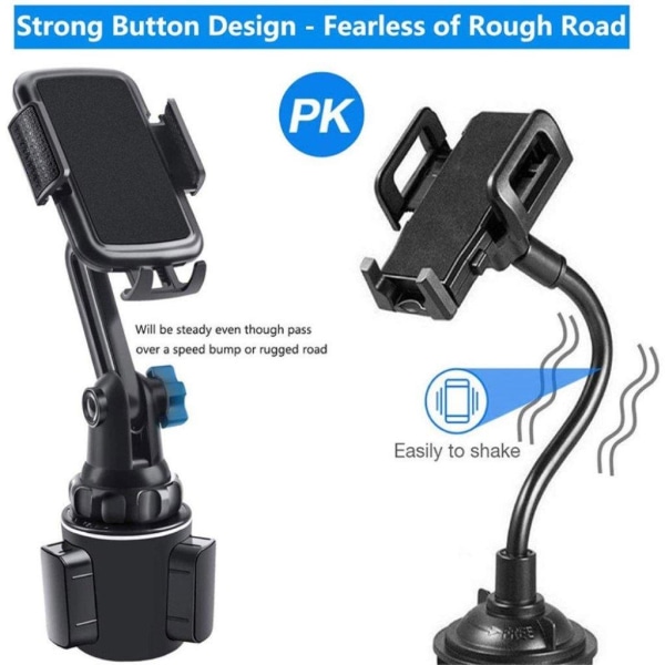 Universal extendable car mount phone holder Black