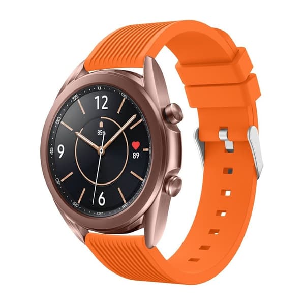 Samsung Galaxy Watch 3 (41mm) pinstriped silikone rem - orange Orange