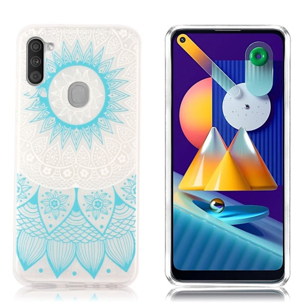 Deco Samsung Galaxy M11 deksel - Blå mandala Blue