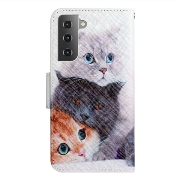 Wonderland Samsung Galaxy S23 Plus Läppäkotelo - Three Cats Silver grey