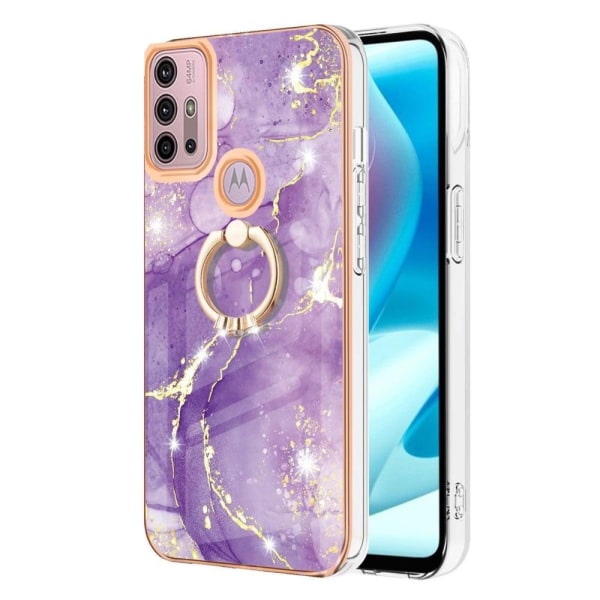 Marmormotiv Motorola Moto G20 / Motorola Moto G10 / Motorola Moto G30 skal - Lila Marmordimma Lila