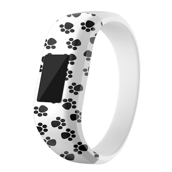 Garmin Vivofit JR klockarmband med mönstertryck - Storlek: L - Tassavtryck multifärg