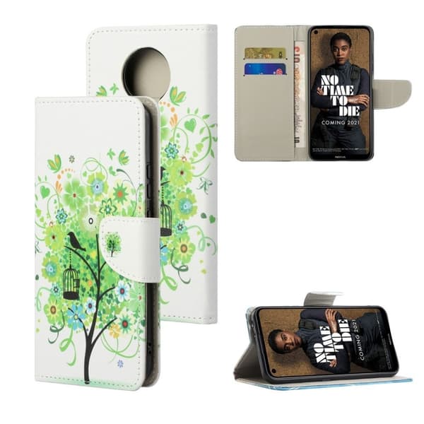 Wonderland Nokia 3.4 flip kuoret - Puu Green