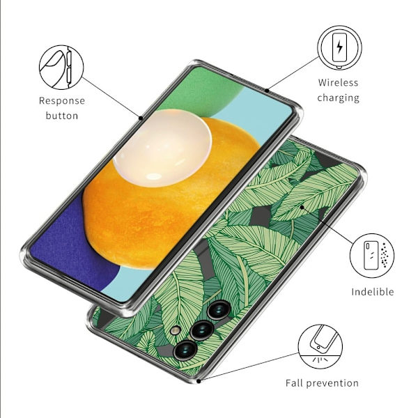 Deco Oppo A15 deksel - Grønne Blader Green