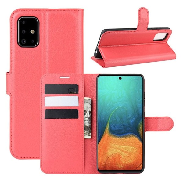 Classic Samsung Galaxy A71 flip etui - Rød Red