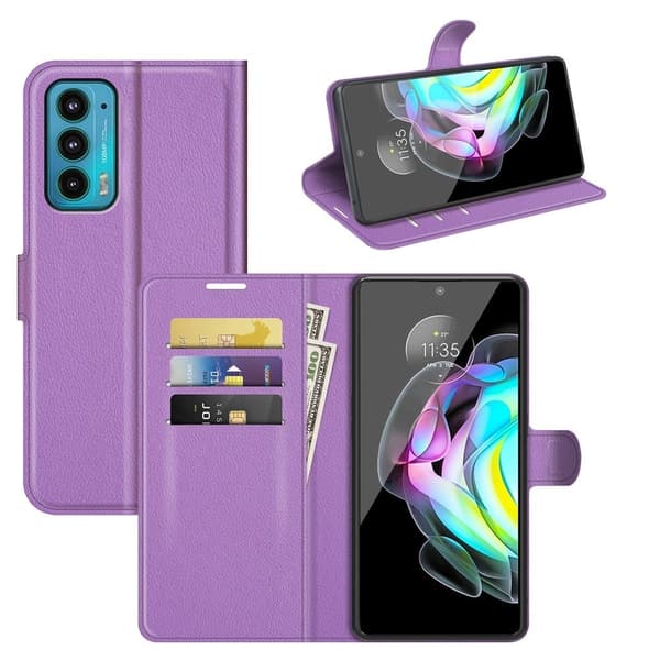 Classic Motorola Edge 20 Flippetui - Lilla Purple
