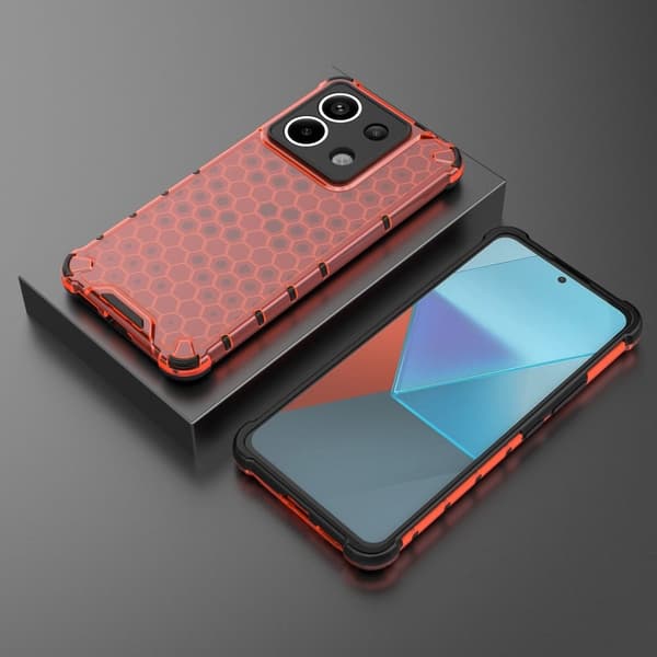 Bofink Honeycomb Xiaomi Redmi Note 13 Pro 5G  / Xiaomi Poco X6 kotelot - Punainen Red