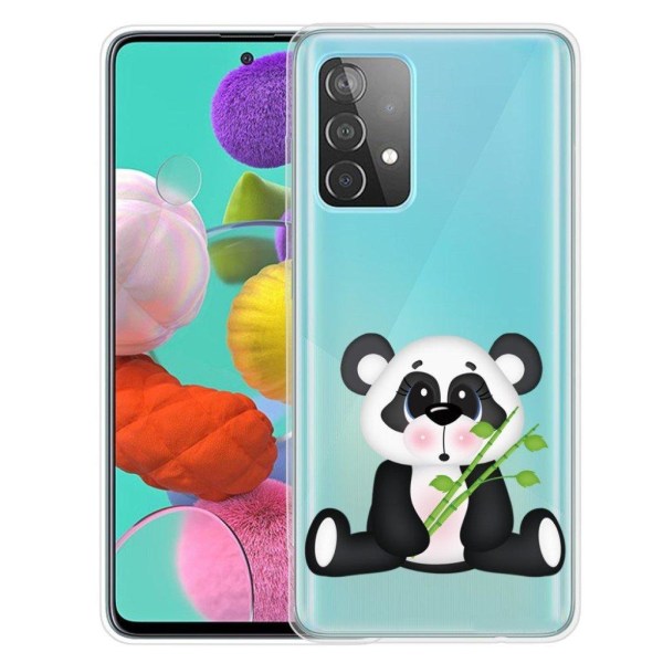 Deco Samsung Galaxy A72 5G skal - Panda Och Bambu Svart