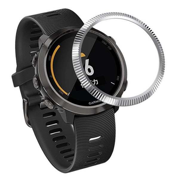 Garmin Forerunner 645 / 645 Music  konkav rustfrit stål bezel - Sølv Silver grey