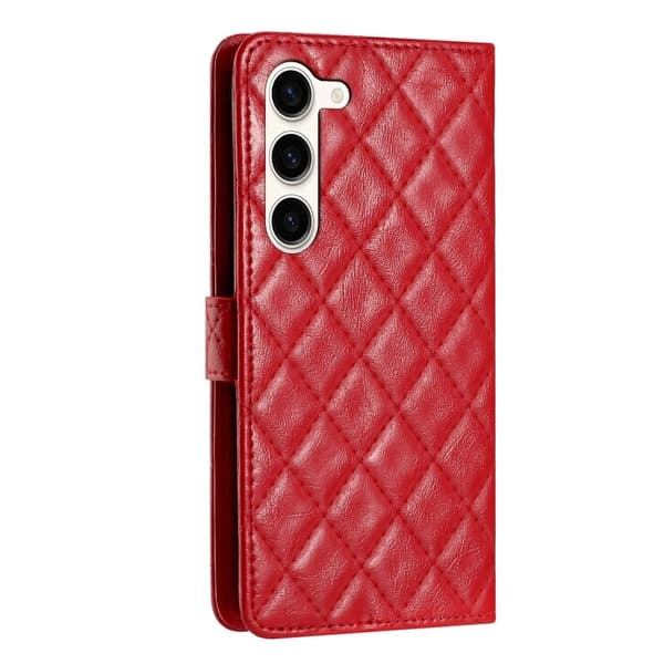 Funktionelt Samsung Galaxy S24 Plus rombe etui med pung Red