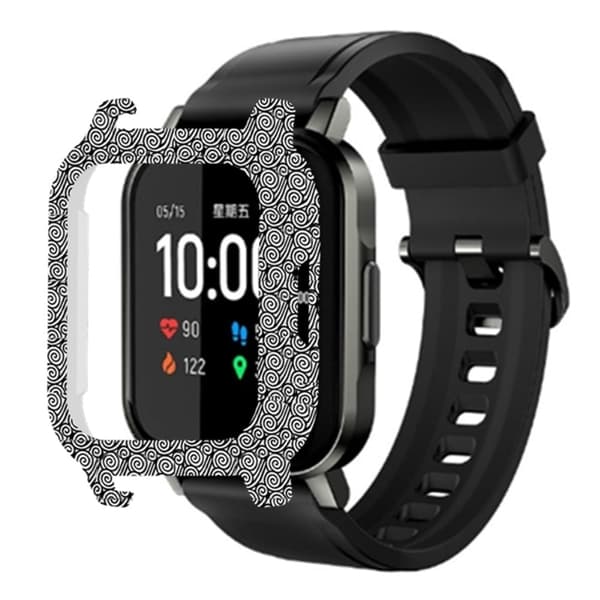Haylou Solar LS02 Watch Protective Case Pattern Printed Slim-Fit Frame Cover - Sky Silver grey