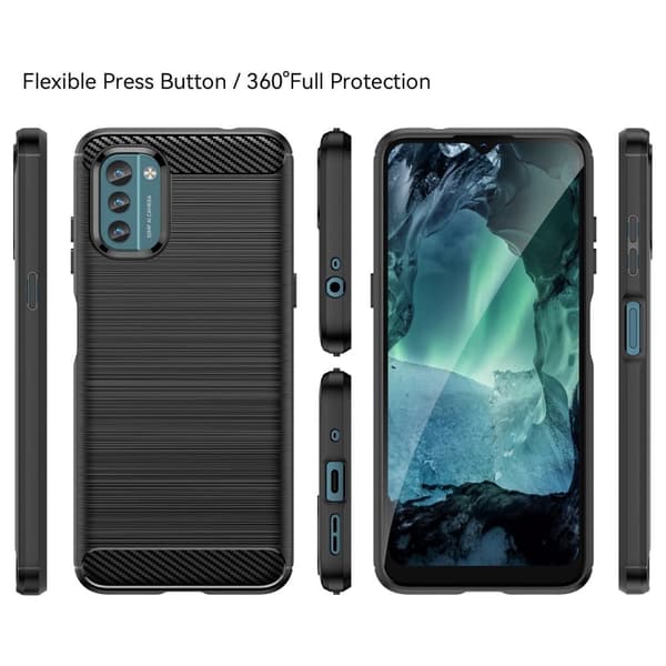 Carbon Flex Nokia G11 / Nokia G21 cover - Sort Black