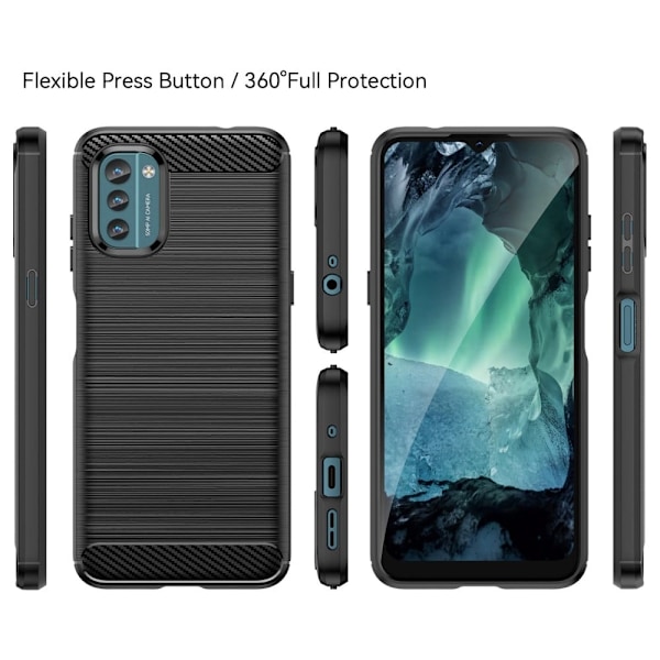 Carbon Flex Nokia G11 / Nokia G21 skal - Svart Svart