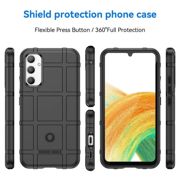 Rugged Shield Etui Samsung Galaxy A34 5G - Svart Black